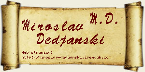 Miroslav Deđanski vizit kartica